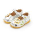 Sliver Baby Girl Shoes Весенняя осень 1-3y Обувь для малышей